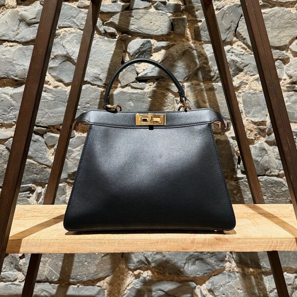 Fendi 2020 Black Calf Medium Peekaboo I See You Bag - Picture 6 of 16